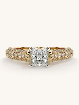 Valanova - Gold Sterling Silver and Certified Lab Grown Diamond 1.12Cts Ring