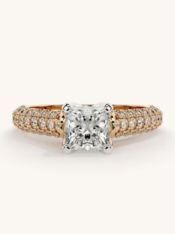 Valanova - Rose Gold Sterling Silver and Certified Lab Grown Diamond 1.37Cts Ring
