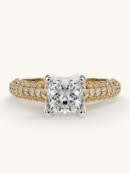 Valanova - Gold Sterling Silver and Certified Lab Grown Diamond 1.62Cts Ring