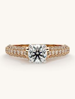Valanova - Rose Gold Sterling Silver and Certified Lab Grown Diamond 1.12Cts Ring