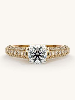 Valanova - Gold Sterling Silver and Certified Lab Grown Diamond 1.12Cts Ring