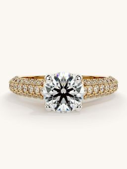 Valanova - Gold Sterling Silver and Certified Lab Grown Diamond 1.62Cts Ring