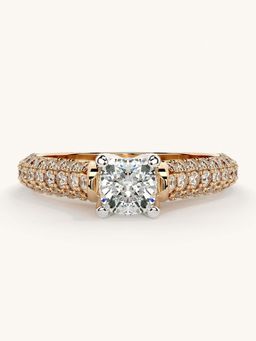 Valanova - Rose Gold Sterling Silver and Certified Lab Grown Diamond 1.12Cts Ring
