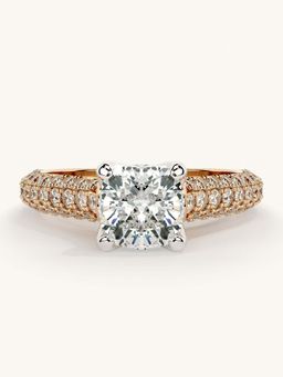 Valanova - Rose Gold Sterling Silver and Certified Lab Grown Diamond 1.62Cts Ring