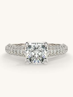 Valanova - White Gold Sterling Silver and Certified Lab Grown Diamond 1.62Cts Ring