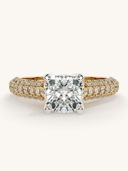 Valanova - Gold Sterling Silver and Certified Lab Grown Diamond 1.62Cts Ring