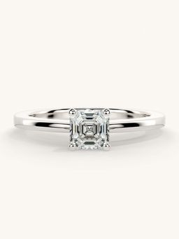 Valanova - White Gold Sterling Silver and Certified Lab Grown Diamond 0.50Cts Ring