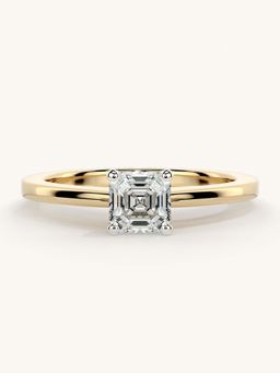 Valanova - Gold Sterling Silver and Certified Lab Grown Diamond 0.50Cts Ring
