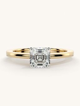 Valanova - Gold Sterling Silver and Certified Lab Grown Diamond 0.75Cts Ring