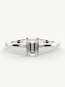 Valanova - White Gold Sterling Silver and Certified Lab Grown Diamond 0.50Cts Ring