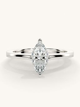 Valanova - White Gold Sterling Silver and Certified Lab Grown Diamond 0.50Cts Ring
