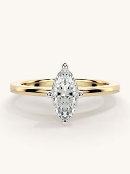 Valanova - Gold Sterling Silver and Certified Lab Grown Diamond 0.50Cts Ring