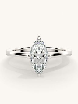 Valanova - White Gold Sterling Silver and Certified Lab Grown Diamond 0.75Cts Ring