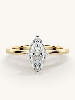 Valanova - Gold Sterling Silver and Certified Lab Grown Diamond 0.75Cts Ring