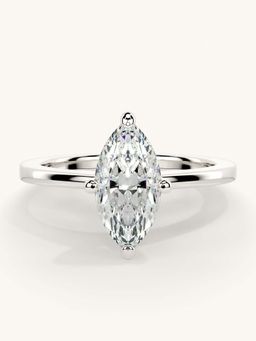 Valanova - White Gold Sterling Silver and Certified Lab Grown Diamond 1.00Cts Ring