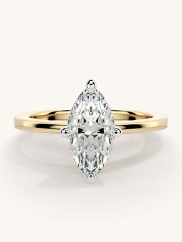 Valanova - Gold Sterling Silver and Certified Lab Grown Diamond 1.00Cts Ring