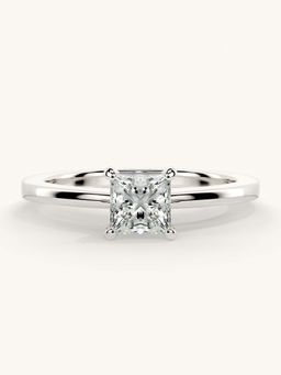Valanova - White Gold Sterling Silver and Certified Lab Grown Diamond 0.50Cts Ring