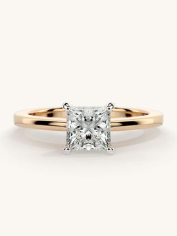 Valanova - Rose Gold Sterling Silver and Certified Lab Grown Diamond 0.75Cts Ring