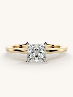 Valanova - Gold Sterling Silver and Certified Lab Grown Diamond 0.75Cts Ring