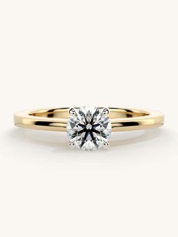 Valanova - Gold Sterling Silver and Certified Lab Grown Diamond 0.50Cts Ring