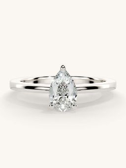 Valanova - White Gold Sterling Silver and Certified Lab Grown Diamond 0.50Cts Ring