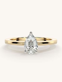 Valanova - Gold Sterling Silver and Certified Lab Grown Diamond 0.50Cts Ring