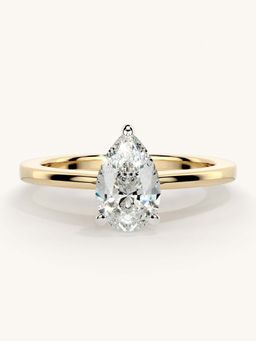 Valanova - Gold Sterling Silver and Certified Lab Grown Diamond 0.75Cts Ring