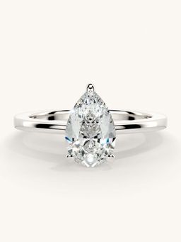 Valanova - White Gold Sterling Silver and Certified Lab Grown Diamond 1.00Cts Ring