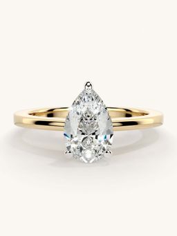 Valanova - Gold Sterling Silver and Certified Lab Grown Diamond 1.00Cts Ring