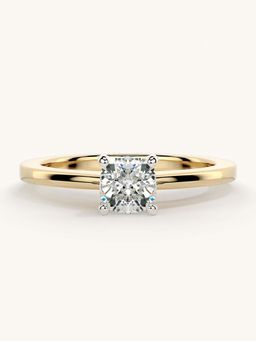 Valanova - Gold Sterling Silver and Certified Lab Grown Diamond 0.50Cts Ring