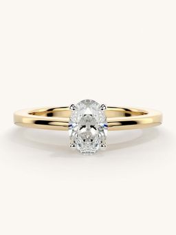 Valanova - Gold Sterling Silver and Certified Lab Grown Diamond 0.50Cts Ring
