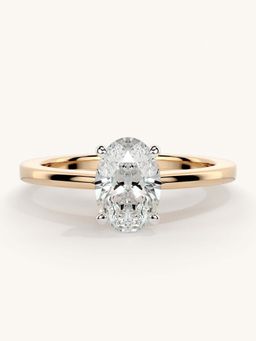 Valanova - Rose Gold Sterling Silver and Certified Lab Grown Diamond 0.75Cts Ring