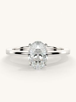 Valanova - White Gold Sterling Silver and Certified Lab Grown Diamond 0.75Cts Ring