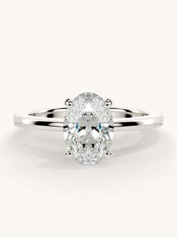Valanova - White Gold Sterling Silver and Certified Lab Grown Diamond 1.00Cts Ring
