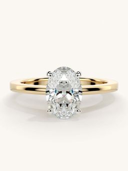 Valanova - Gold Sterling Silver and Certified Lab Grown Diamond 1.00Cts Ring