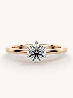 Valanova - Rose Gold Sterling Silver and Certified Lab Grown Diamond 0.50Cts Ring