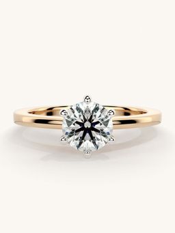 Valanova - Rose Gold Sterling Silver and Certified Lab Grown Diamond 0.75Cts Ring