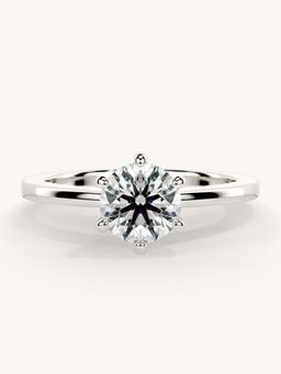 Valanova - White Gold Sterling Silver and Certified Lab Grown Diamond 0.75Cts Ring