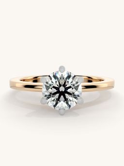 Valanova - Rose Gold Sterling Silver and Certified Lab Grown Diamond 1.00Cts Ring