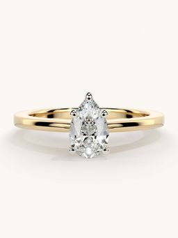 Valanova - Gold Sterling Silver and Certified Lab Grown Diamond 0.50Cts Ring