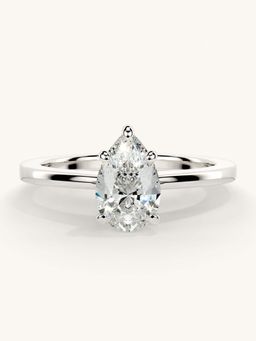 Valanova - White Gold Sterling Silver and Certified Lab Grown Diamond 0.75Cts Ring