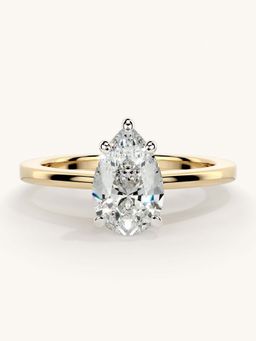 Valanova - Gold Sterling Silver and Certified Lab Grown Diamond 1.00Cts Ring