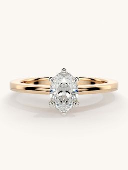 Valanova - Rose Gold Sterling Silver and Certified Lab Grown Diamond 0.50Cts Ring