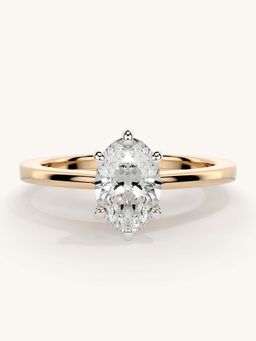 Valanova - Rose Gold Sterling Silver and Certified Lab Grown Diamond 0.75Cts Ring