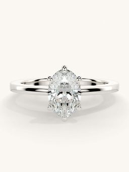 Valanova - White Gold Sterling Silver and Certified Lab Grown Diamond 0.75Cts Ring