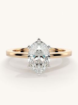 Valanova - Rose Gold Sterling Silver and Certified Lab Grown Diamond 1.00Cts Ring
