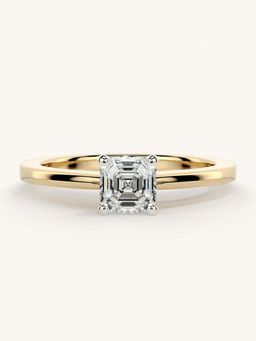 Valanova - Gold Sterling Silver and Certified Lab Grown Diamond 0.50Cts Ring