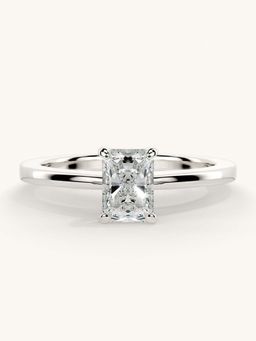 Valanova - White Gold Sterling Silver and Certified Lab Grown Diamond 0.50Cts Ring
