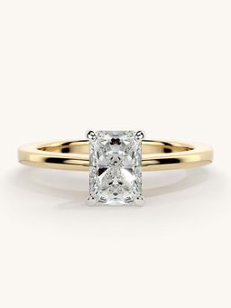 Valanova - Gold Sterling Silver and Certified Lab Grown Diamond 0.75Cts Ring