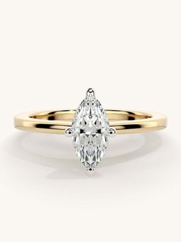 Valanova - Gold Sterling Silver and Certified Lab Grown Diamond 0.50Cts Ring